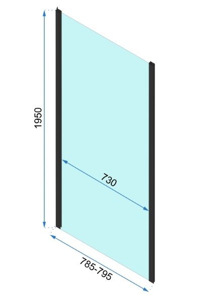 REA - Kabina Prysznicowa Przyścienna RAPID SLIDE Black-Czarna  /drzwi 140 + ścianka 80 x2 + ramię x2/