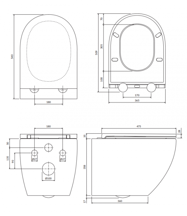 OMNIRES Komplet wanna 158cm z umywalką 60x36cm NEO M+ biały połysk + misa WC OTTAWA COMFORT