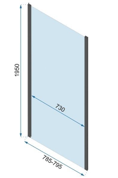 REA - Kabina Prysznicowa Przyścienna RAPID SWING CHROM  /drzwi 90 + ścianka 80 x2 + ramię x2/ 