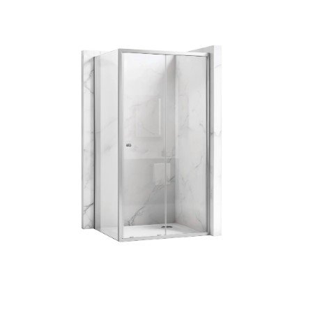 REA - Kabina Prysznicowa PRIMO SLIDE CHROM uchylne drzwi 120 + ścianka 70
