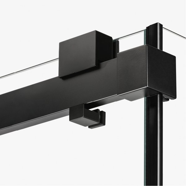 NEW TRENDY Kabina prysznicowa SOFTI BLACK X 1D prostokątna L 100x110x200 szkło czyste 8mm Active Shield 2.0 EXK-5381