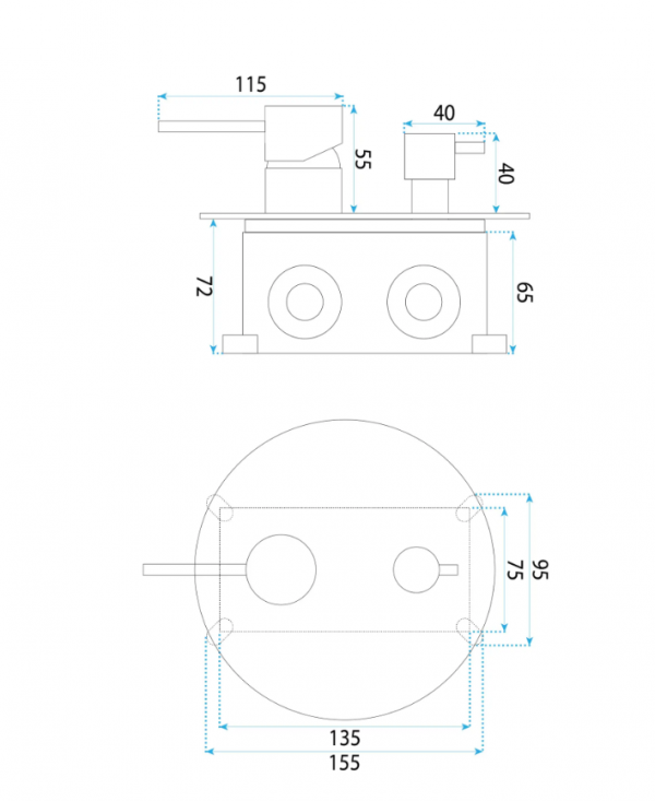REA Zestaw natryskowy podtynkowy Rea Foster Nikiel Szczotkowany + BOX
