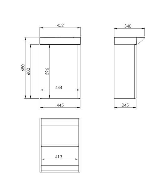 ELITA Szafka z umywalką SET SPRING 45 1D 44.5 x 68 x 24.5 (cm) DĄB CANELA PDW 168783/RE020450137050