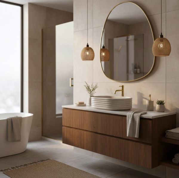 REA Umywalka nablatowa Nicoletta Beige