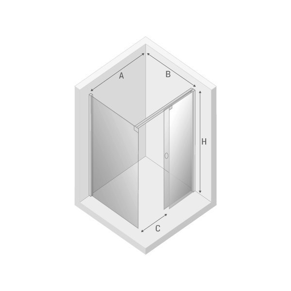 NEW TRENDY Kabina prysznicowa prostokątna drzwi przesuwne 100x90x200 szkło 8mm EXK-1047/EXK-1110