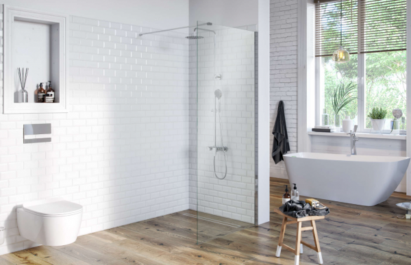 EXCELLENT Vidoq walk-in ścianka prysznicowa prosta 90x200 cm, powłoka Clean Control, chrom KAEX.1506.900.LP.CR