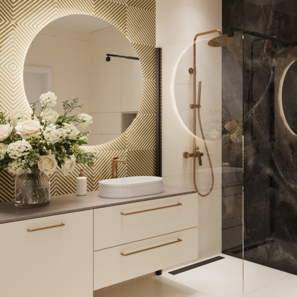 INVENA Umywalka nablatowa ryflowana, owalna Glamour, biały połysk CE-63-W01-L