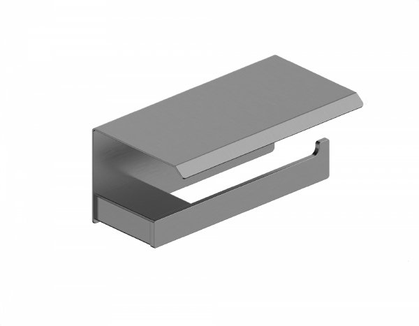 ARMATURA KRAKÓW KFA uchwyt na papier toaletowy z półką GUN METAL GREY 864-038-61