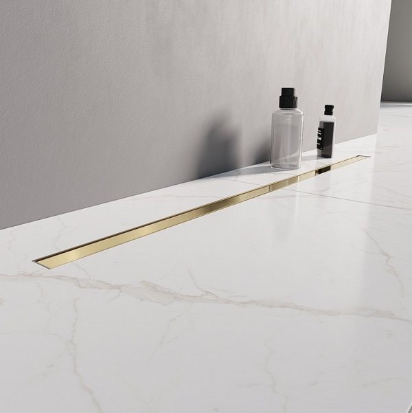 NEW TRENDY Odpływ VISIO SLIM GOLD złoty polerowany 80cm OL-0073