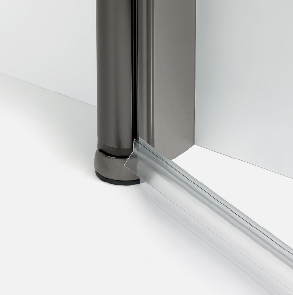 NEW TRENDY Kabina prysznicowa 90x100 New Soleo Gunmetal Brushed, Drzwi składane, podwójne K-2252