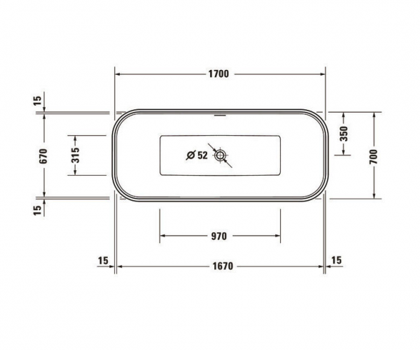 DURAVIT Wanna wolnostojąca DuraFoga 1700 700 x 475 mm biała | 700573000000000