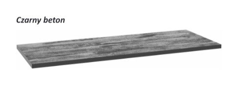 AQUAFORM - blat umywalkowy OTTIMA 90 pełny 90X2,5X46 Czarny beton  AQ.401-1709033