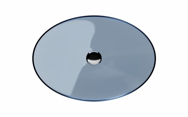 BESCO Umywalka 50x35 Anya Blue Wave + syfon chrom #UMA-50-BWC