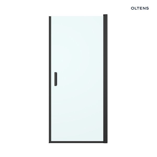 OLTENS Oltens Rinnan drzwi prysznicowe 80 cm wnękowe czarny mat/szkło przezroczyste 21207300