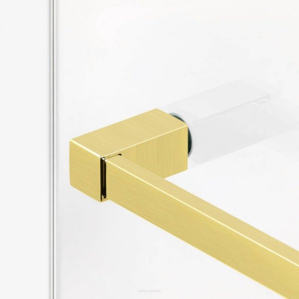 NEW TRENDY Kabina Walk In AVEXA GOLD BRUSHED 80cm z wieszakiem złota szczotkowana EXK-3143