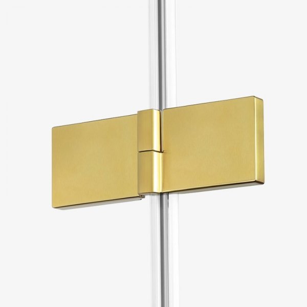 NEW TRENDY - Kabina prysznicowa prostokątna AVEXA GOLD BRUSHED EXK-1728/1729 Złote Profile 80x70x200