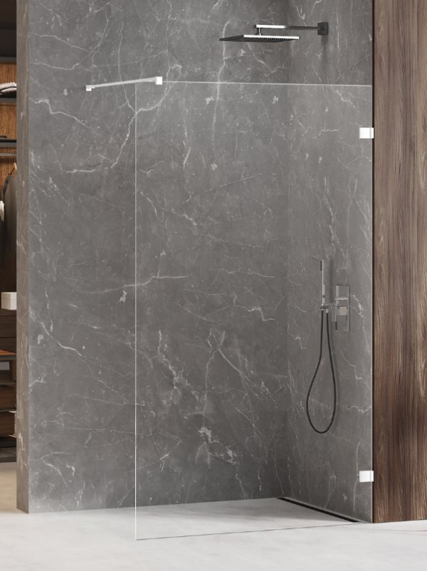 NEW TRENDY Kabina prysznicowa walk in Avexa White, jednoelementowa 60x200 Grubość szkła 8mm EXK-2927