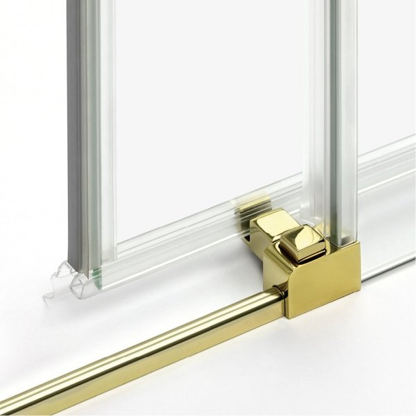 NEW TRENDY Kabina prysznicowa drzwi podwójne przesuwne PRIME LIGHT GOLD 80x100x200 D-0416A/D-0421A