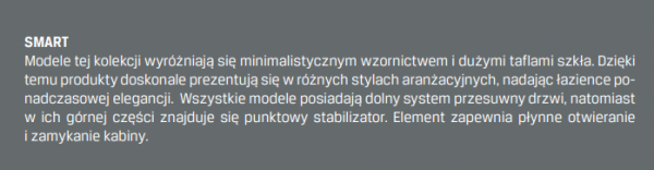 NEW TRENDY Drzwi wnękowe prysznicowe przesuwne SMART 110x200 EXK-4006