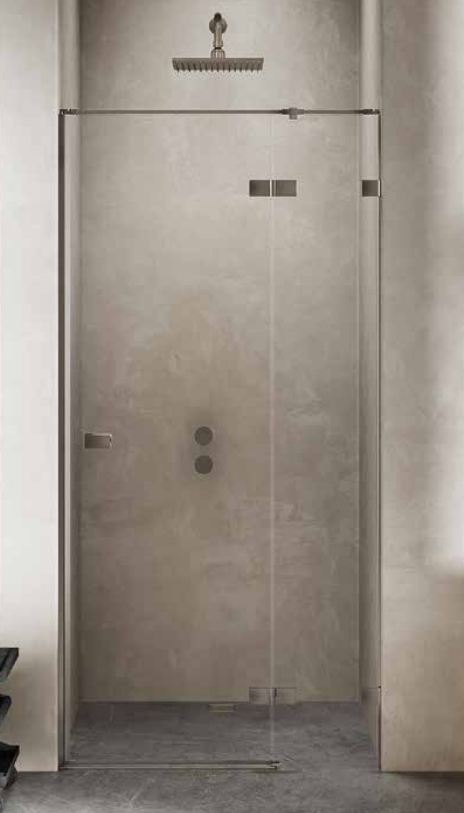 NEW TRENDY Drzwi prysznicowe AVEXA GUNMETAL BRUSHED 120x200 EXK-3252