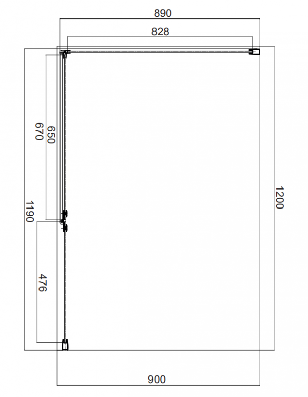 OMNIRES Kabina prysznicowa prostokątna z drzwiami uchylnymi, 120x80 cm MH1280BLTR 