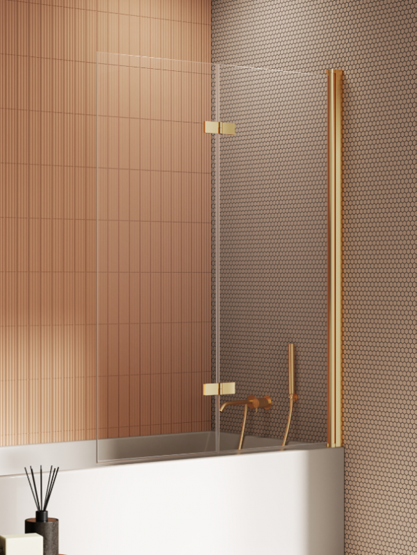NEW TRENDY Parawan nawannowy New Soleo Gold Brushed, dwuelementowy 110x140 P-0187/P-0188