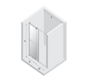 NEW TRENDY Drzwi wnękowe Smart Gunmetal Brushed, drzwi przesuwne 100x200 EXK-7815