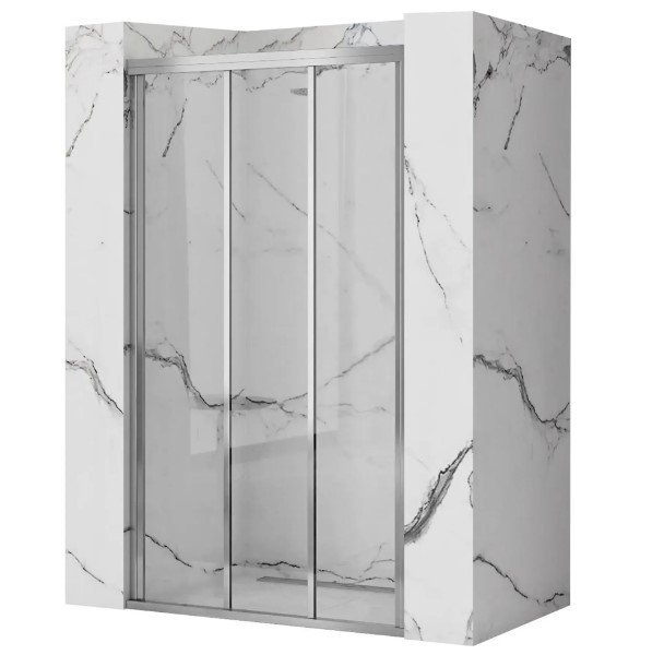 REA - Drzwi prysznicowe przesuwne ALEX Chrom  80cm