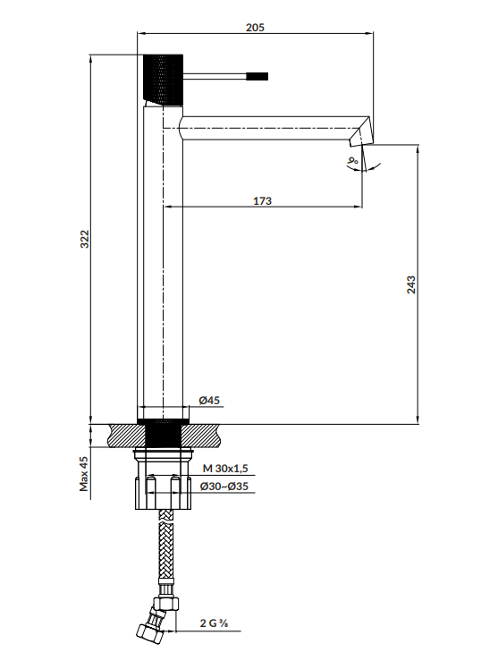 CERSANIT - Set B916 zestaw podtynkowy ZEN gun metal z baterią termostatyczną z boksem  S952-046 + Bateria umywalkowa sztorcowa wysoka ZEN gun metal S951-599
