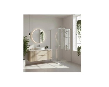 REA - Kabina Prysznicowa PRIMO SLIDE CHROM uchylne drzwi 140 + ścianka 70