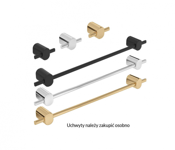 DEFTRANS słupek łazienkowy z drzwiami 42x170 Mo-re C42 czarny mat 291-C-04202