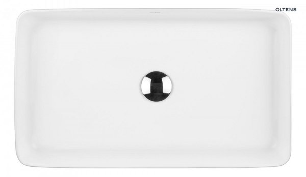 Oltens Solberg umywalka 62x41,5 cm nablatowa prostokątna z powłoką SmartClean biała 40818000