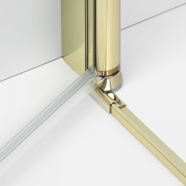 NEW TRENDY Drzwi wnękowe NEW SOLEO LIGHT GOLD PLUS 1D U 130x195 czyste 6mm Active Shield 2.0  wsp. prostopadły D-0985A-WP