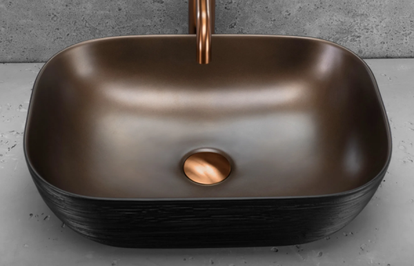 REA - Umywalka nablatowa BELINDA  / Copper Brush / Black