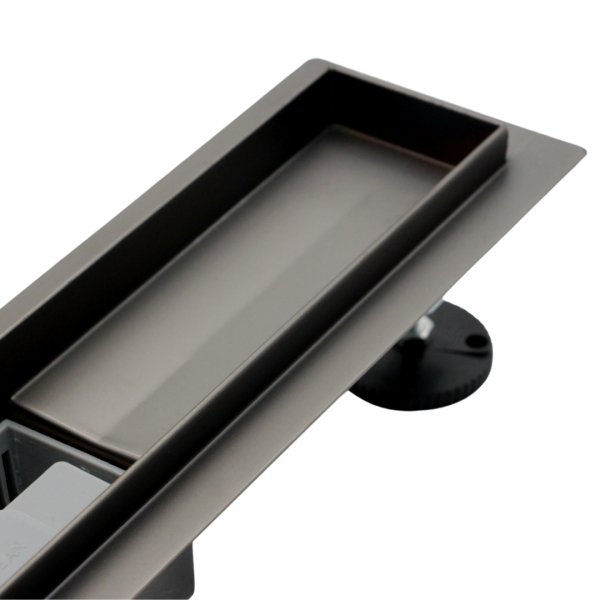AQUALINE Odpływ liniowy podłogowy 2w1 60cm grafitowy LG04600