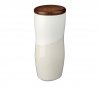Kubek termiczny ceramiczny 400 ml z dwiema ściankami AMBI (biały/beżowy)