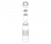 Termos szklany SIGG WMB z zaparzaczem HOT & COLD Glass 400 ml Midnight