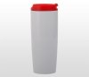 Kubek termiczny 390 ml LADY PLUS (biało-czerwony)