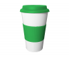 Kubek termiczny TUMBLER Coffee 460 ml TERMIO biały/zielony