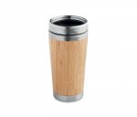 Kubek termiczny z bambusa i stali 420 ml AMBEO CUP (bambusowy)