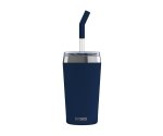 Kubek termiczny ze szklaną słomką HELIA Sigg 450 ml (granatowy) Night Ink