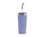 Kubek termiczny ze szklaną słomką HELIA Sigg 600 ml (fioletowy) Peaceful Blue