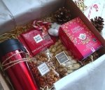 Zestaw prezentowy Red Tea Time z kubkiem termicznym ENKI (czerwony)