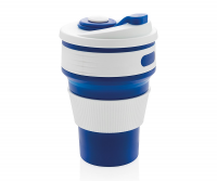 Kubek podróżny składany z silikonu SI-CUP 350 ml (niebieski) 