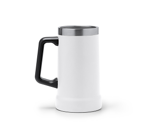 Kufel termiczny do piwa 700 ml z rączką (biały)