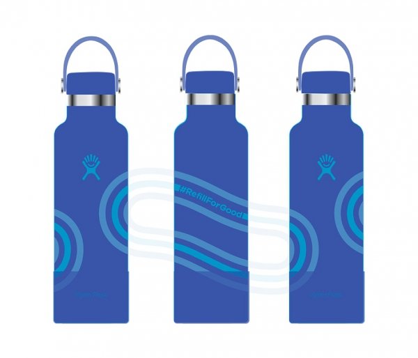Butelka termiczna Hydro Flask 621 ml Flex Cap z podkładką Boot niebieski Wave #RefillForGood