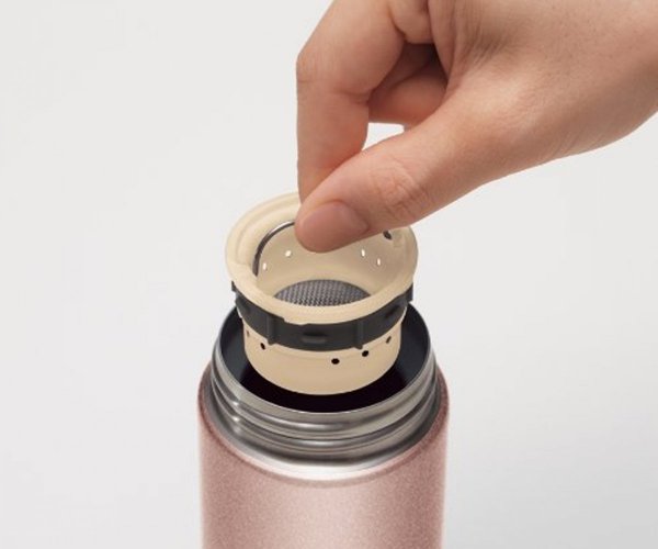 Butelka termiczna termos Zojirushi SM-JTE 340 ml z zaparzaczem różowy pink champagne