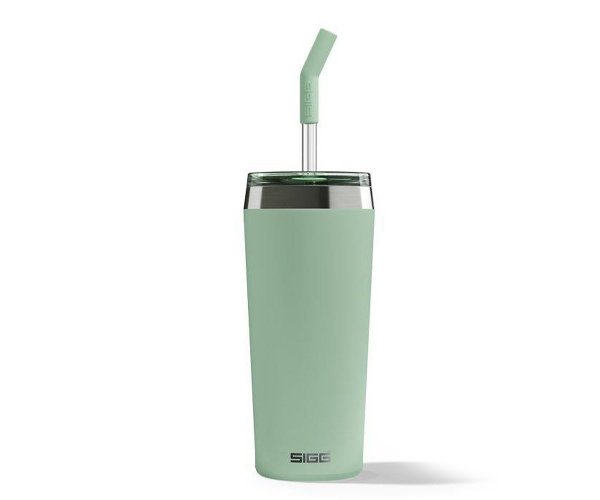 Kubek termiczny ze szklaną słomką HELIA Sigg 600 ml zielony Milky Green