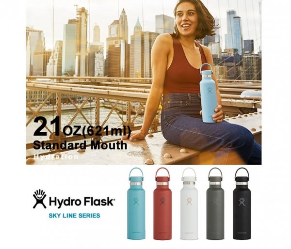 Butelka termiczna Hydro Flask 621 ml Standard Mouth Flex Cap Skyline stone vsco