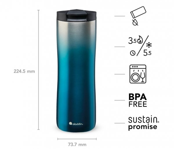 Kubek termiczny Aladdin Leak-Lock Thermavac™ URBAN Vacuum Mug 470 ml niebieski